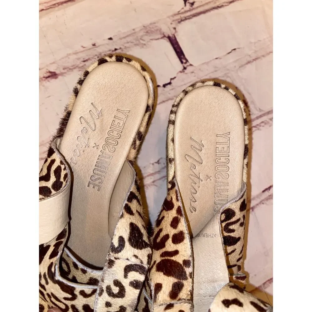 Matisse x Amuse Society Runaway Leopard Calf Hair Platform Sandals – Size 7M - Picture 7 of 9